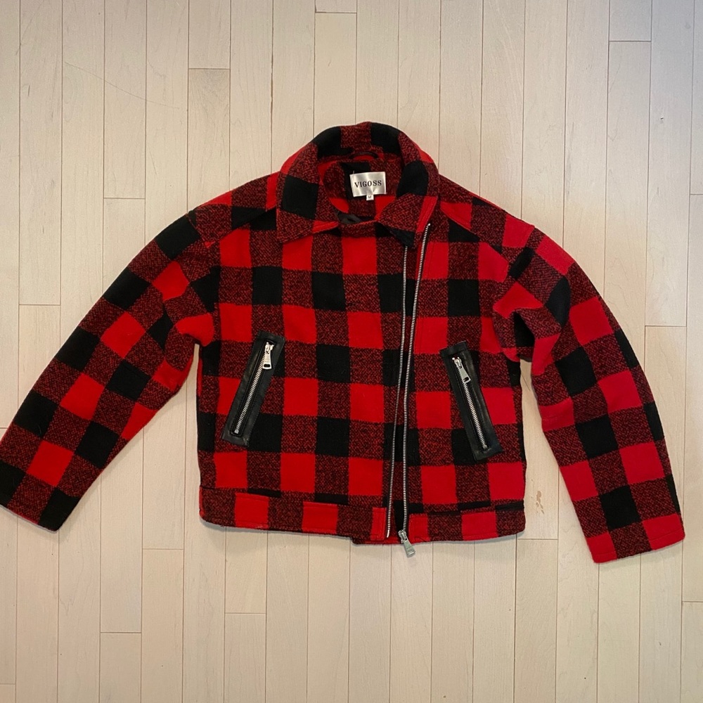 Buffalo Plaid Bomber Jacket